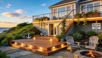 Composite decking at a Brighton home, showcasing durability and eco-friendliness in an outdoor setting