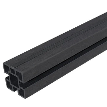 Black 2.4m woodgrain fencing post.