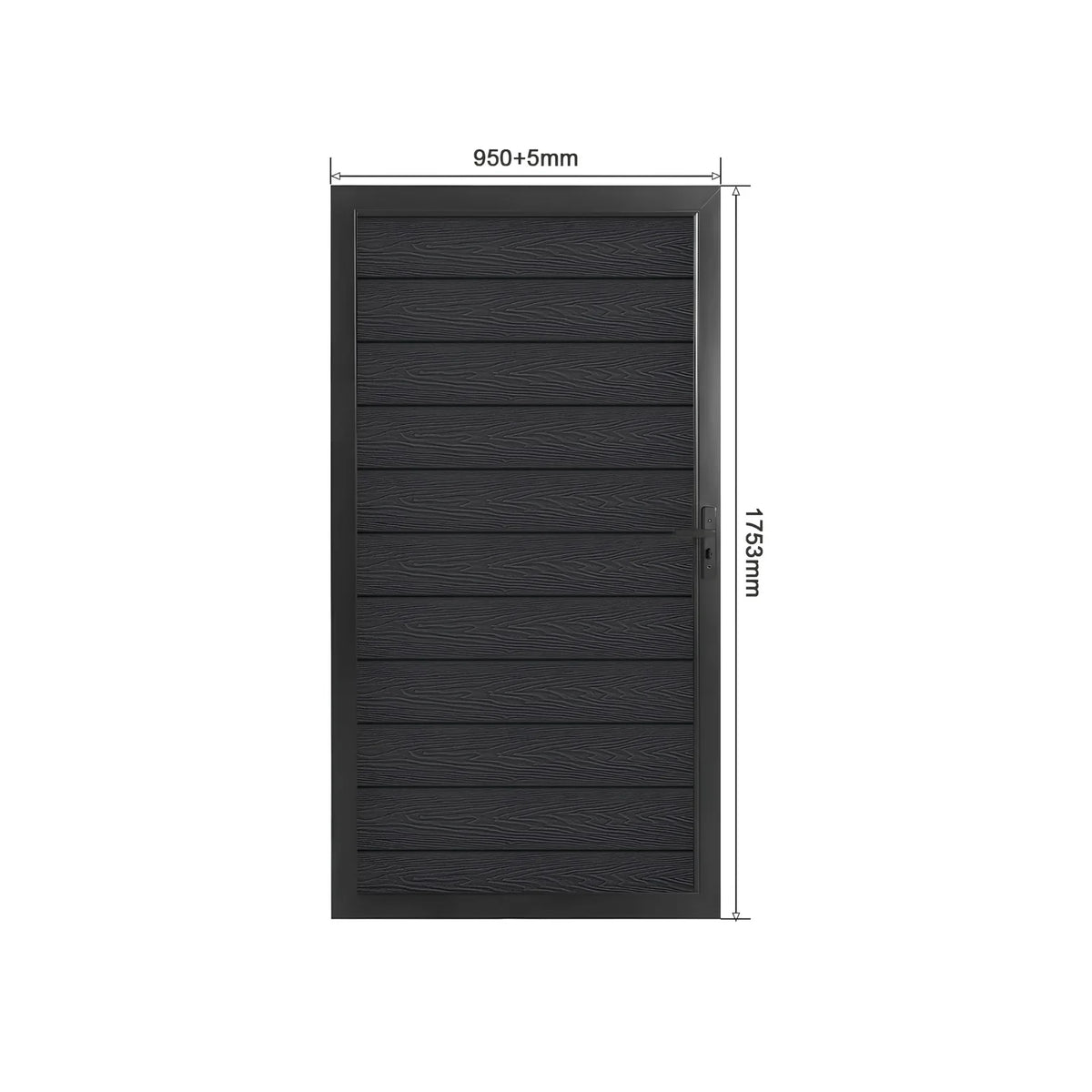 Black Woodgrain Composite Gate