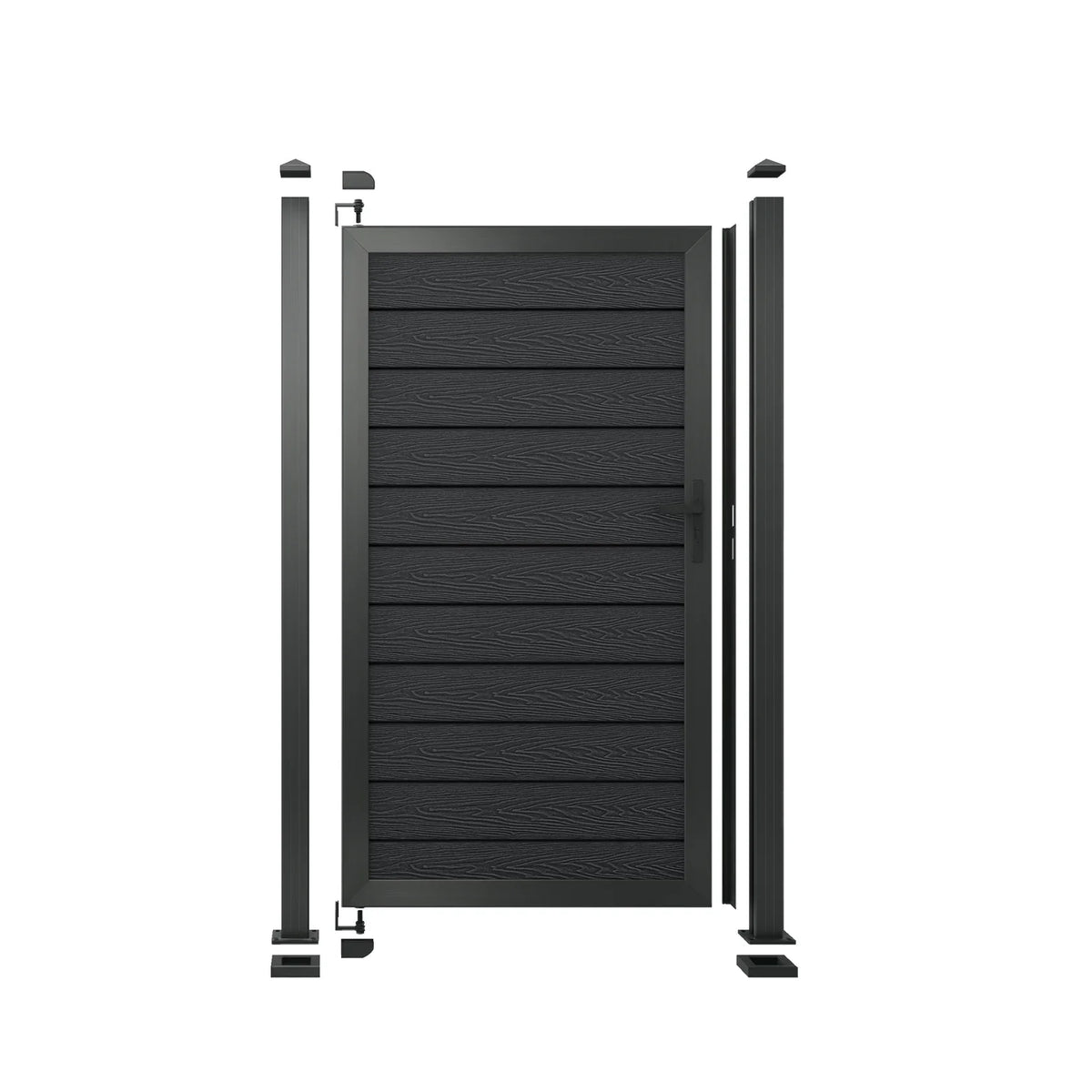 Black Woodgrain Composite Gate