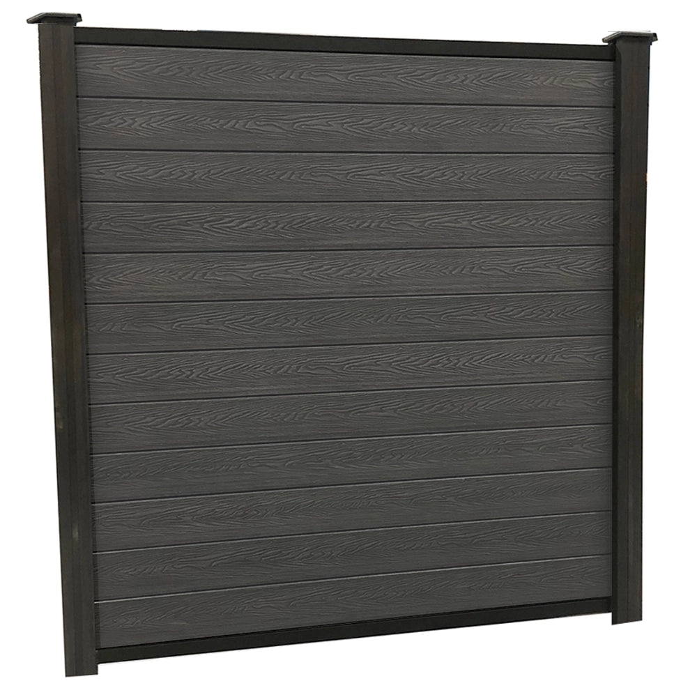 Grey Woodgrain Fencing 6ft Kit image 0