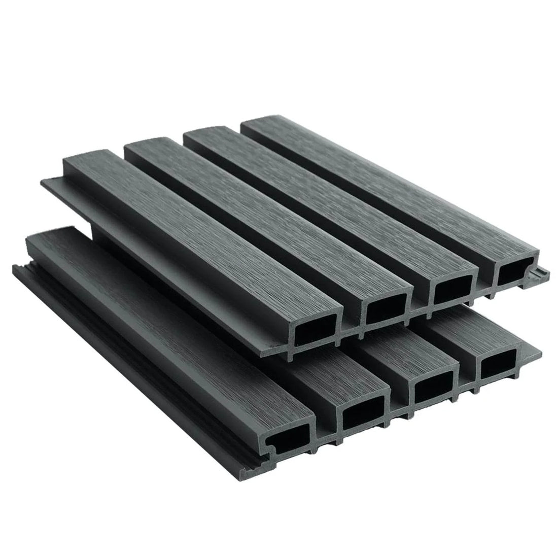 Anthracite Prestige Series 1 slatted cladding board.