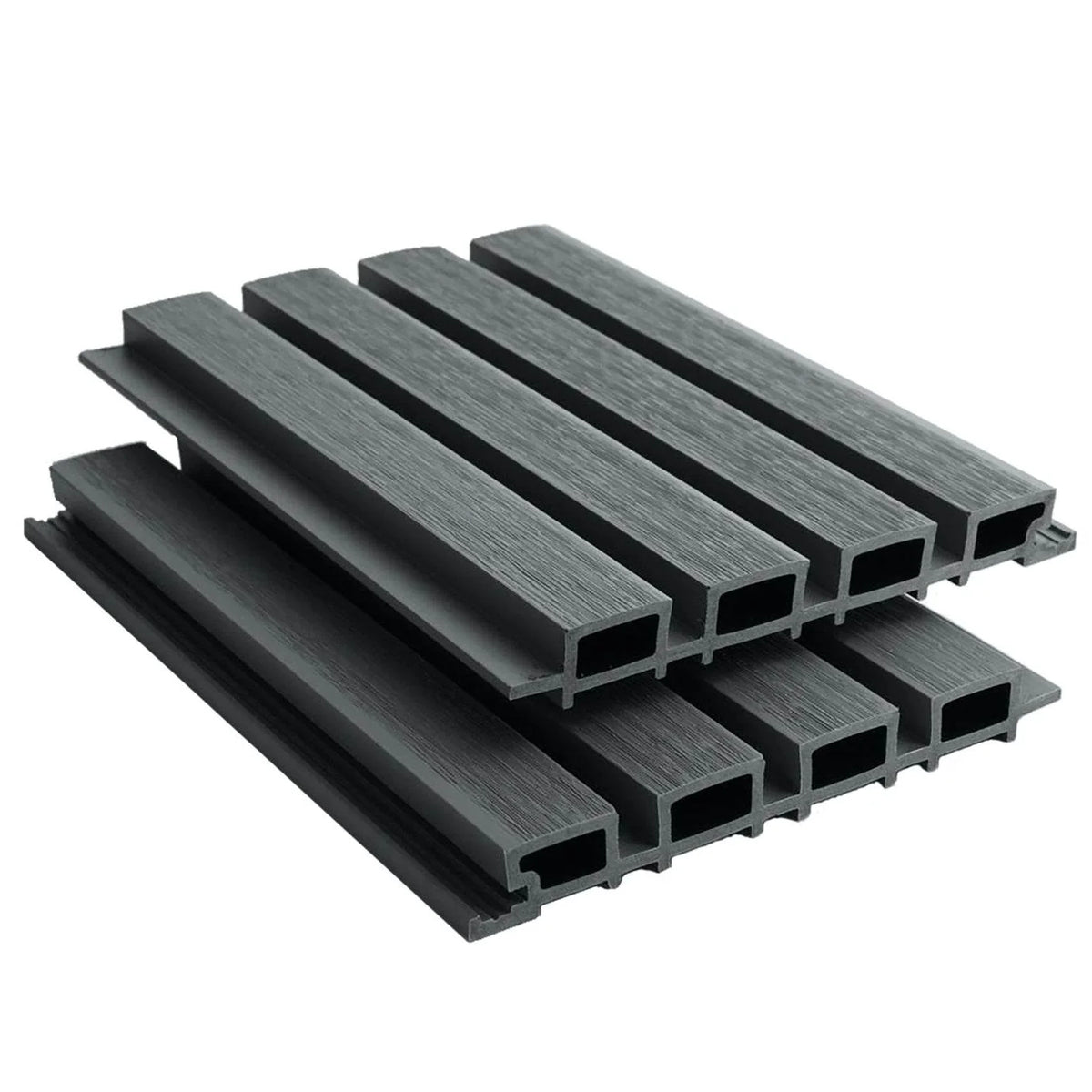 Anthracite Prestige Series 1 slatted cladding board.