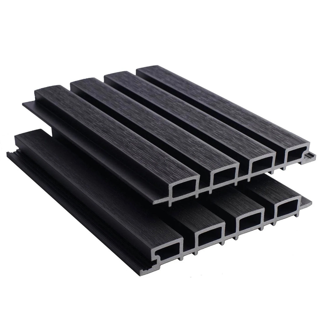 Black Prestige Series 1 slatted cladding board.