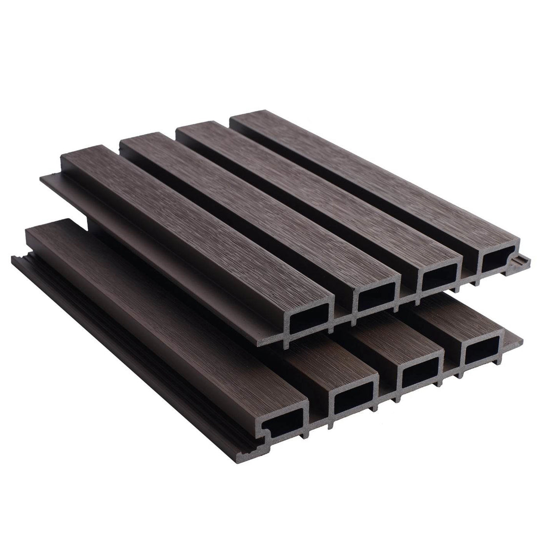 Walnut Prestige Series 1 slatted cladding board.