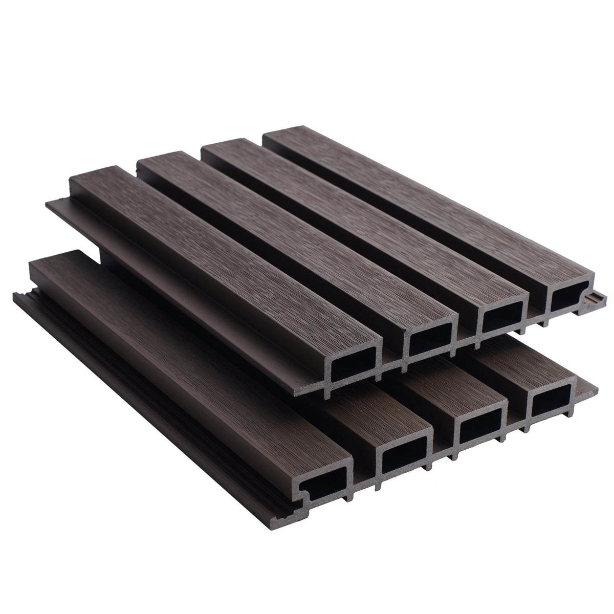 Walnut Prestige Series 1 slatted cladding board.