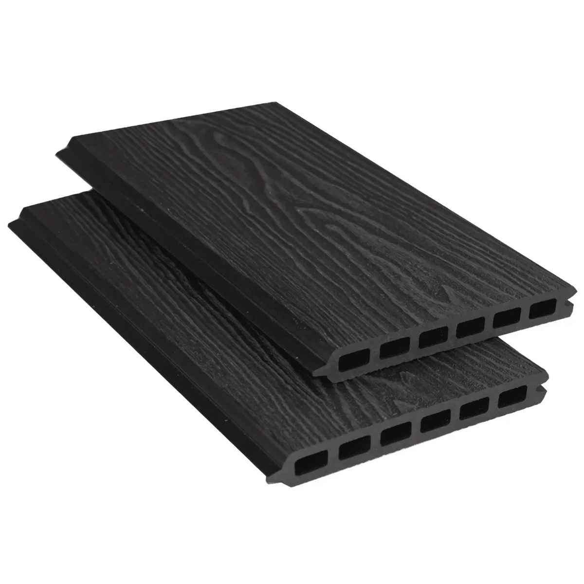 Woodgrain fence sample — Black