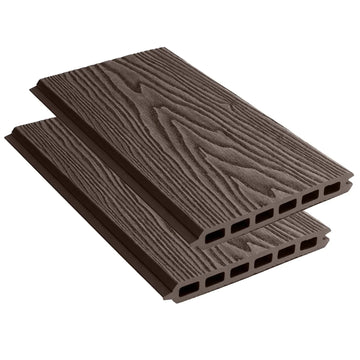 Chocolate woodgrain fence slat, 1.8m.