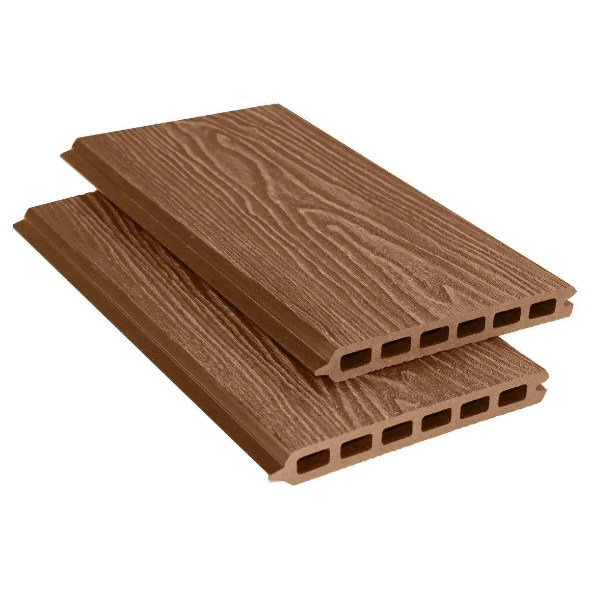 Woodgrain fence sample — Teak